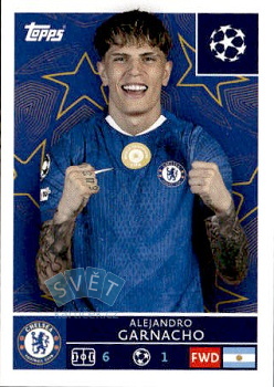 Alejandro Garnacho Chelsea samolepka Topps UEFA Champions League 2025/26  #163