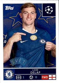 Liam Delap Chelsea samolepka Topps UEFA Champions League 2025/26  #165