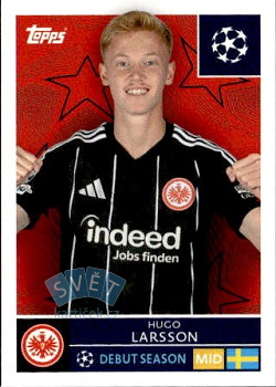 Hugo Larsson Eintracht Frankfurt samolepka Topps UEFA Champions League 2025/26  #177