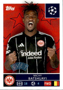 Michy Batshuayi Eintracht Frankfurt samolepka Topps UEFA Champions League 2025/26  #180