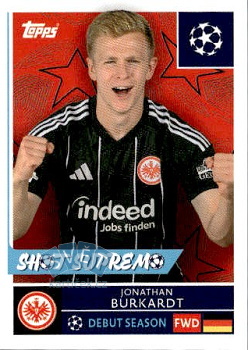 Jonathan Burkardt Eintracht Frankfurt samolepka Topps UEFA Champions League 2025/26  #181