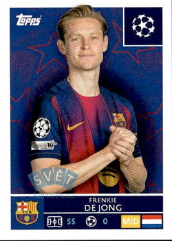 Frenkie de Jong FC Barcelona samolepka Topps UEFA Champions League 2025/26  #187