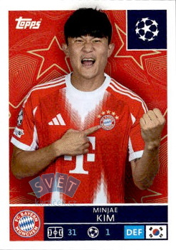 Minjae Kim Bayern Munchen samolepka Topps UEFA Champions League 2025/26  #198