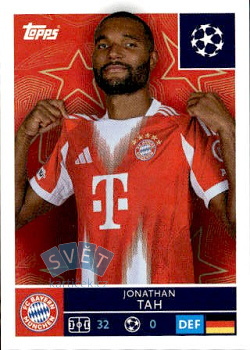 Jonathan Tah Bayern Munchen samolepka Topps UEFA Champions League 2025/26  #201