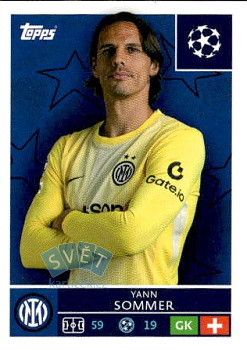 Yann Sommer Internazionale Milano samolepka Topps UEFA Champions League 2025/26  #212