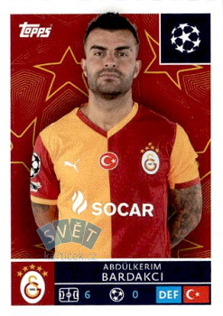 Abdulkerim Bardakci Galatasaray AS samolepka Topps UEFA Champions League 2025/26  #227