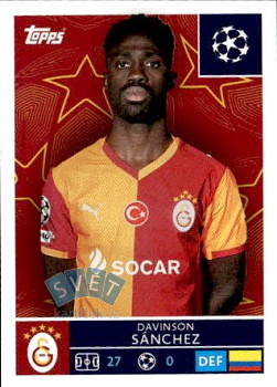 Davinson Sanchez Galatasaray AS samolepka Topps UEFA Champions League 2025/26  #228
