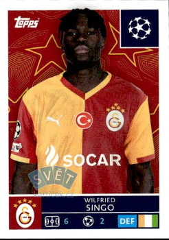 Wilfried Singo Galatasaray AS samolepka Topps UEFA Champions League 2025/26  #229