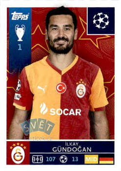 Ilkay Gundogan Galatasaray AS samolepka Topps UEFA Champions League 2025/26  #232