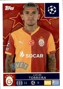 Lucas Torreira Galatasaray AS samolepka Topps UEFA Champions League 2025/26  #233