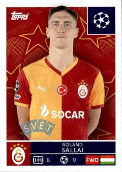 Roland Sallai Galatasaray AS samolepka Topps UEFA Champions League 2025/26  #235