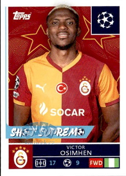 Victor Osimhen Galatasaray AS samolepka Topps UEFA Champions League 2025/26  #237