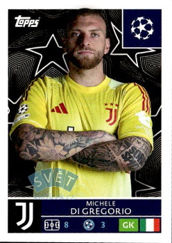 Michele di Gregorio Juventus FC samolepka Topps UEFA Champions League 2025/26  #240