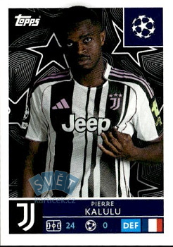 Pierre Kalulu Juventus FC samolepka Topps UEFA Champions League 2025/26  #246