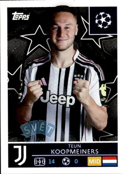 Teun Koopmeiners Juventus FC samolepka Topps UEFA Champions League 2025/26  #248