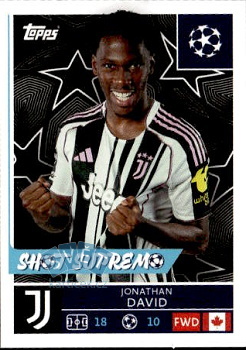 Jonathan David Juventus FC samolepka Topps UEFA Champions League 2025/26  #250