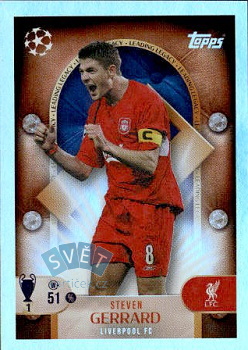 Steven Gerard Liverpool samolepka Topps UEFA Champions League 2025/26 Leading Legacy #272