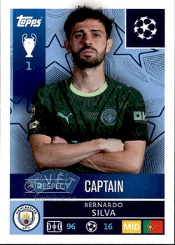 Bernardo Silva Manchester City samolepka Topps UEFA Champions League 2025/26  #299
