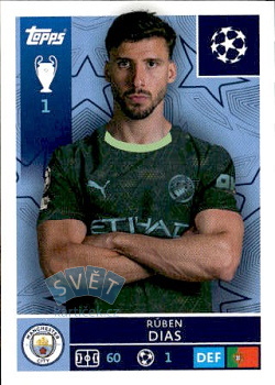 Ruben Dias Manchester City samolepka Topps UEFA Champions League 2025/26  #303