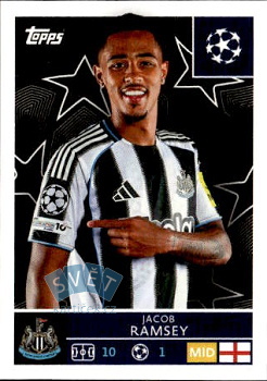 Jacob Ramsey Newcastle United samolepka Topps UEFA Champions League 2025/26  #321