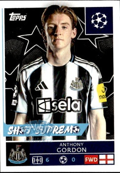 Anthony Gordon Newcastle United samolepka Topps UEFA Champions League 2025/26  #323