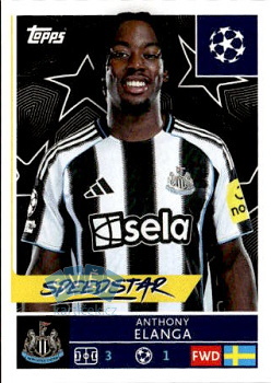 Anthony Elanga Newcastle United samolepka Topps UEFA Champions League 2025/26  #324