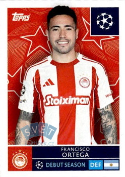 Francisco Ortega Olympiacos FC samolepka Topps UEFA Champions League 2025/26  #330