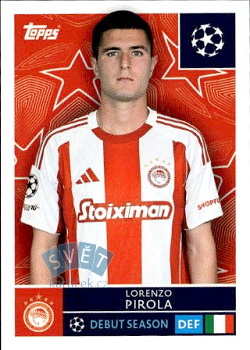 Lorenzo Pirola Olympiacos FC samolepka Topps UEFA Champions League 2025/26  #331