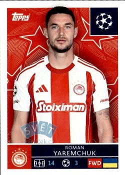 Roman Yaremchuk Olympiacos FC samolepka Topps UEFA Champions League 2025/26  #337