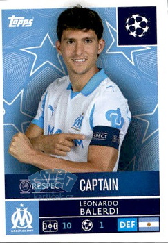 Leonardo Balerdi Olympique Marseille samolepka Topps UEFA Champions League 2025/26  #341