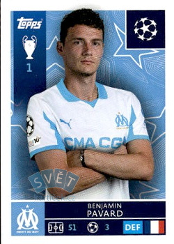 Benjamin Pavard Olympique Marseille samolepka Topps UEFA Champions League 2025/26  #345