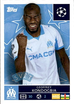 Geoffrey Kondogbia Olympique Marseille samolepka Topps UEFA Champions League 2025/26  #348