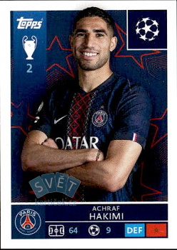 Achraf Hakimi Paris Saint-Germain samolepka Topps UEFA Champions League 2025/26  #359