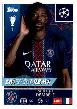 Ousmane Dembele Paris Saint-Germain samolepka Topps UEFA Champions League 2025/26  #364