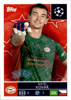 Matej Kovar PSV Eindhoven samolepka Topps UEFA Champions League 2025/26  #370