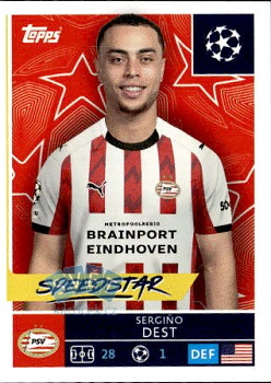 Sergino Dest PSV Eindhoven samolepka Topps UEFA Champions League 2025/26  #372