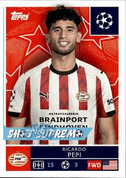 Ricardo Pepi PSV Eindhoven samolepka Topps UEFA Champions League 2025/26  #379