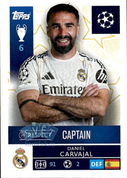 Daniel Carvajal Real Madrid samolepka Topps UEFA Champions League 2025/26  #383