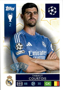 Thibaut Courtois Real Madrid samolepka Topps UEFA Champions League 2025/26  #384
