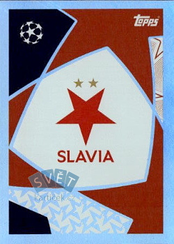 Logo Slavia Praha samolepka Topps UEFA Champions League 2025/26  #396