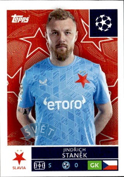 Jindrich Stanek Slavia Praha samolepka Topps UEFA Champions League 2025/26  #398