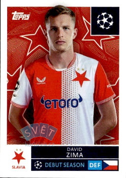 David Zima Slavia Praha samolepka Topps UEFA Champions League 2025/26  #399