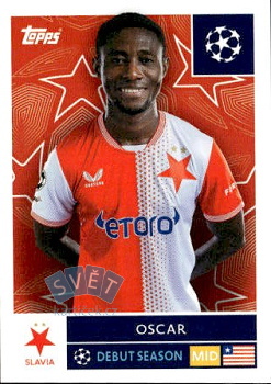Oscar Slavia Praha samolepka Topps UEFA Champions League 2025/26  #401