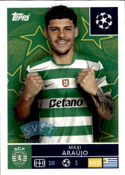 Maxi Araujo Sporting CP samolepka Topps UEFA Champions League 2025/26  #418