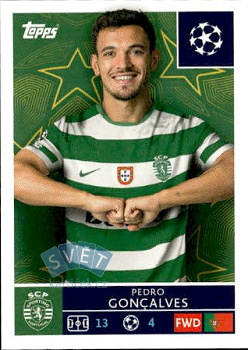 Pedro Goncalves Sporting CP samolepka Topps UEFA Champions League 2025/26  #420