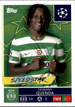 Geovany Quenda Sporting CP samolepka Topps UEFA Champions League 2025/26  #421