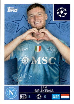 Sam Beukema SSC Napoli samolepka Topps UEFA Champions League 2025/26  #427