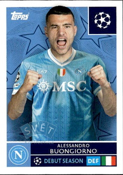 Alessandro Buongiorno SSC Napoli samolepka Topps UEFA Champions League 2025/26  #429