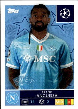 Frank Anguissa SSC Napoli samolepka Topps UEFA Champions League 2025/26  #433