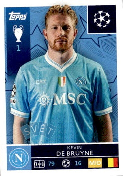 Kevin de Bruine SSC Napoli samolepka Topps UEFA Champions League 2025/26  #434